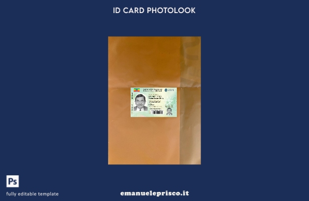 stile verificato Carta d'identità digitale Etiopia nuova versione modello fronta